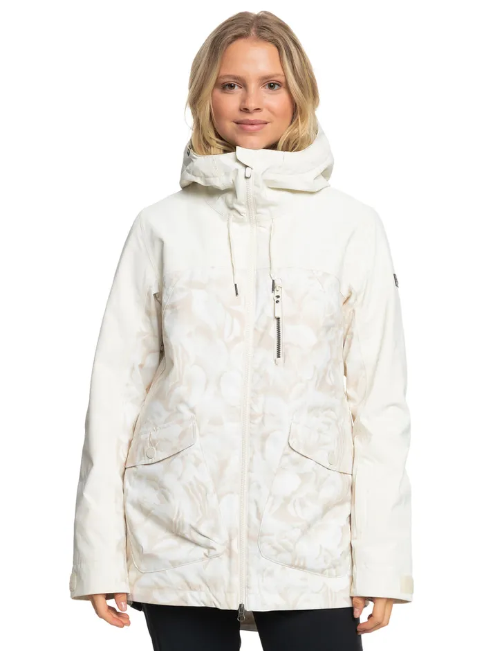 Roxy Snow Jackets Stated Technical Snow Jacket Egret Glow 8211 Womens