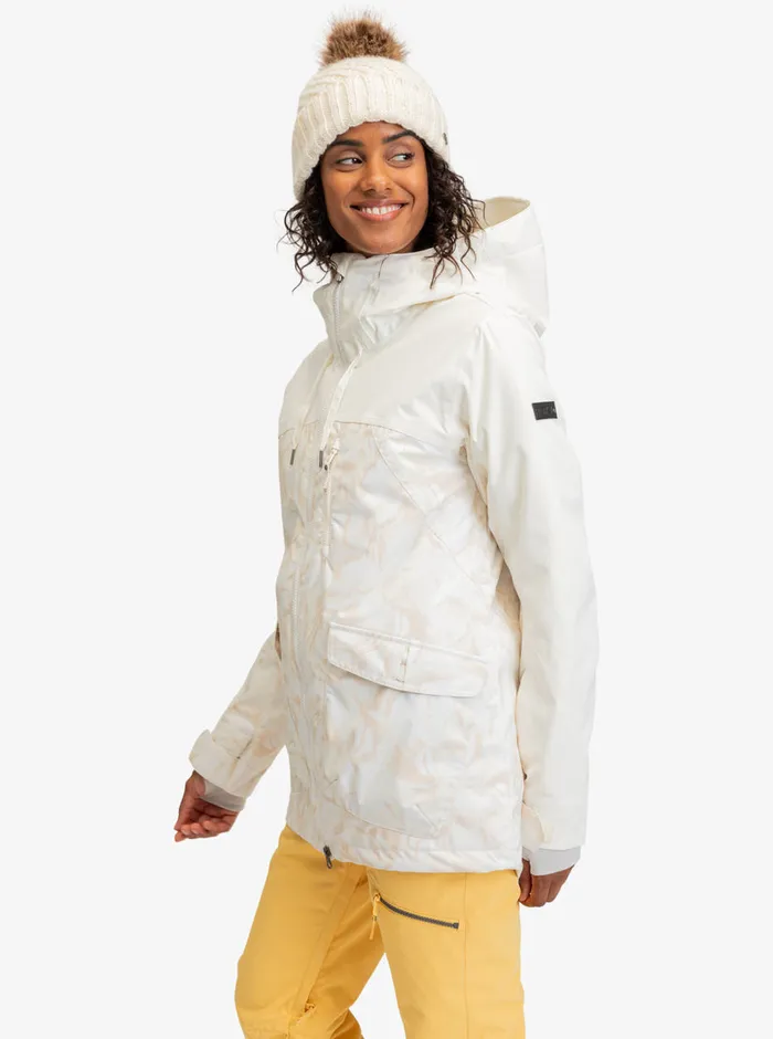 Roxy Snow Jackets Stated Technical Snow Jacket Egret Glow 8211 Womens