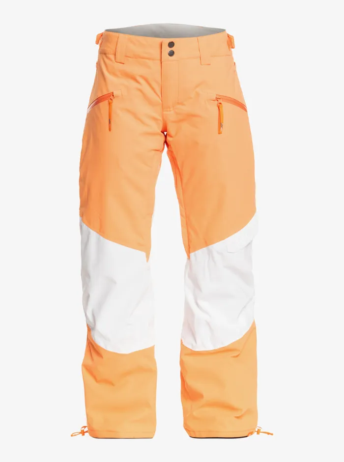 Roxy Snow Pants Chloe Kim Woodrose Technical Snow Pants Mock Orange 8211 Womens