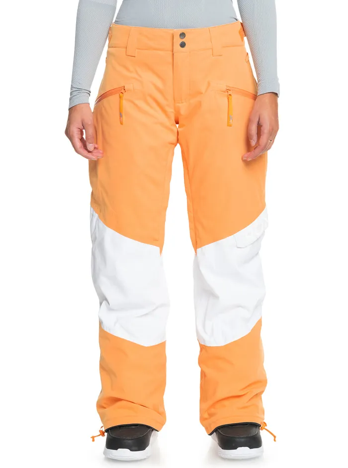 Roxy Snow Pants Chloe Kim Woodrose Technical Snow Pants Mock Orange 8211 Womens