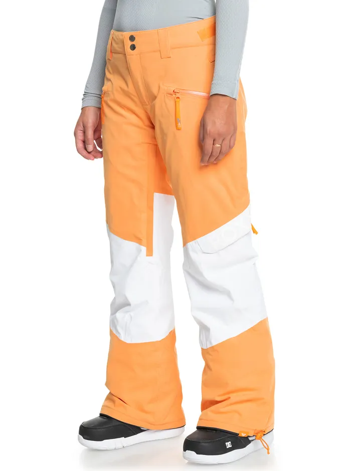 Roxy Snow Pants Chloe Kim Woodrose Technical Snow Pants Mock Orange 8211 Womens