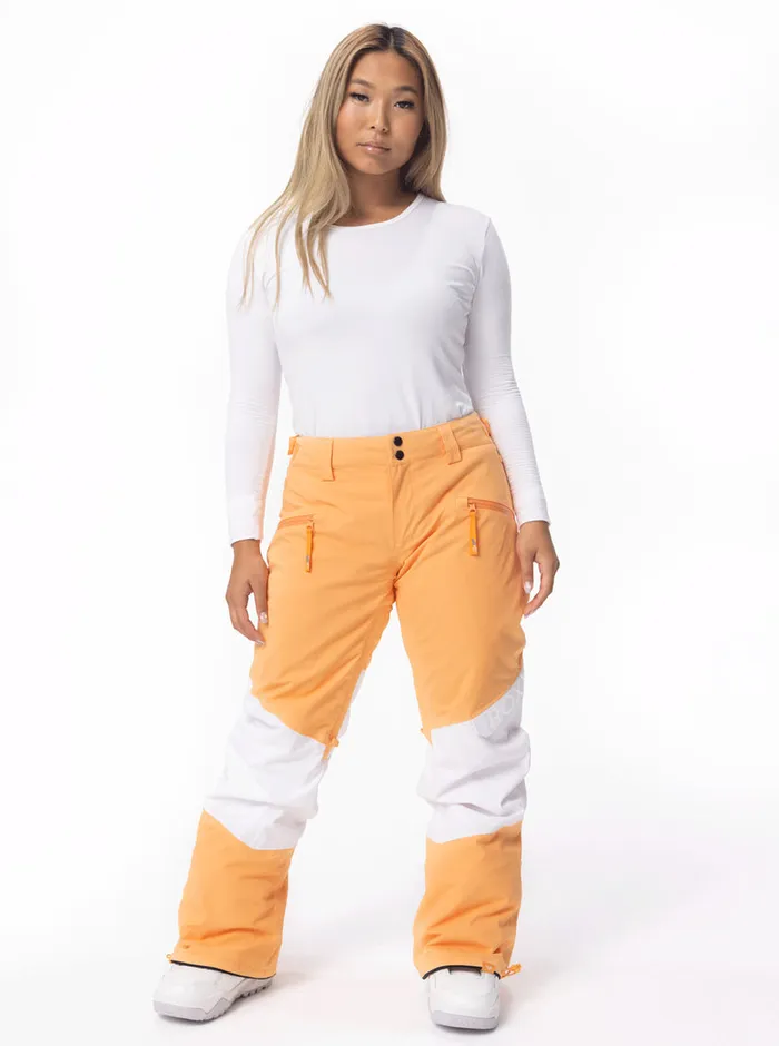 Roxy Snow Pants Chloe Kim Woodrose Technical Snow Pants Mock Orange 8211 Womens