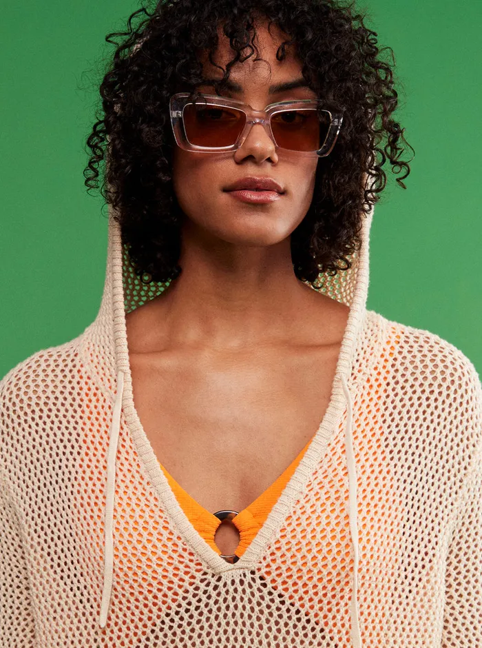 Roxy Sweaters After Beach Break Poncho Hoodie Tapioca 8211 Womens