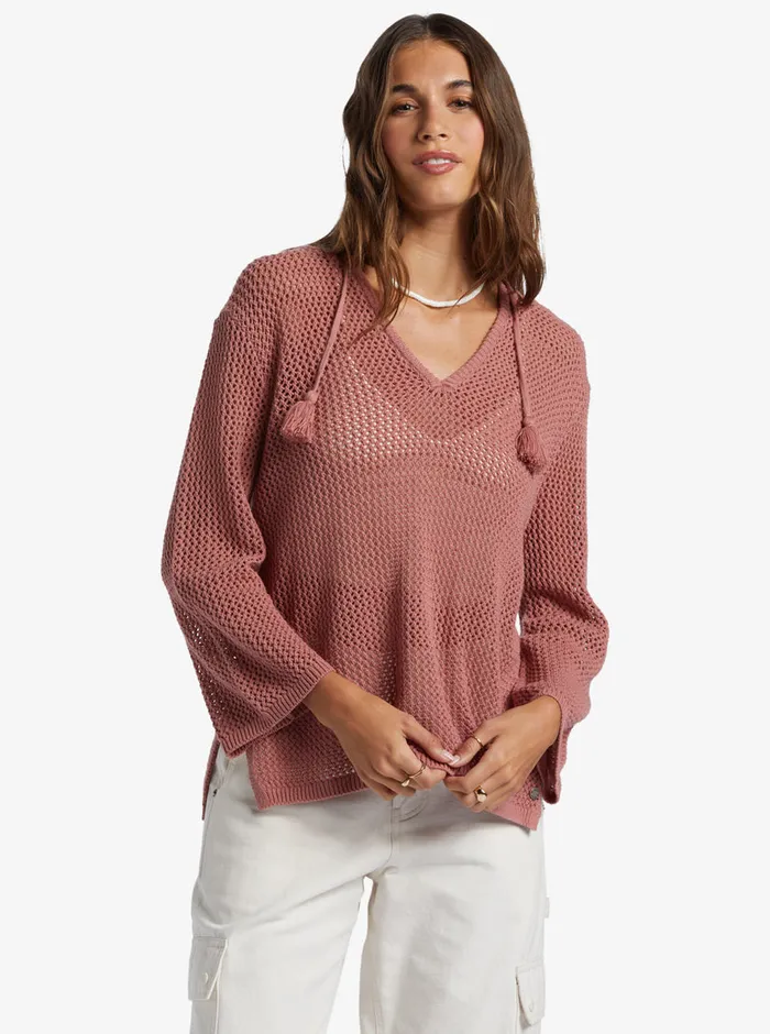 Roxy Sweaters After Beach Break VNeck Sweater Ash Rose 8211 Womens