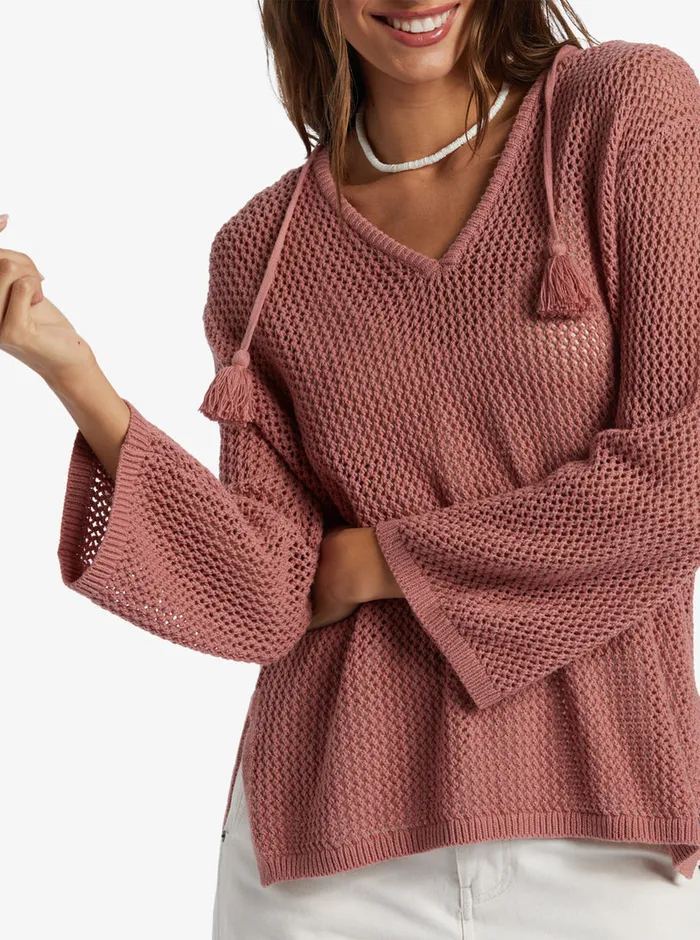 Roxy Sweaters After Beach Break VNeck Sweater Ash Rose 8211 Womens