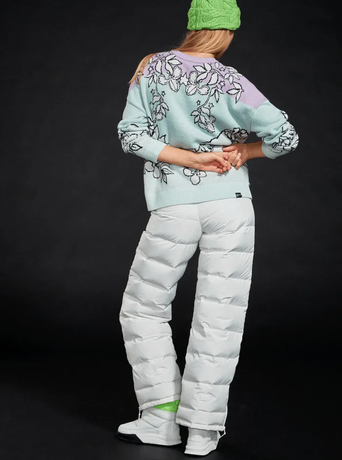 Roxy Sweaters ROWLEY X Technical Sweater Fair Aqua Laurel Floral 8211 Womens