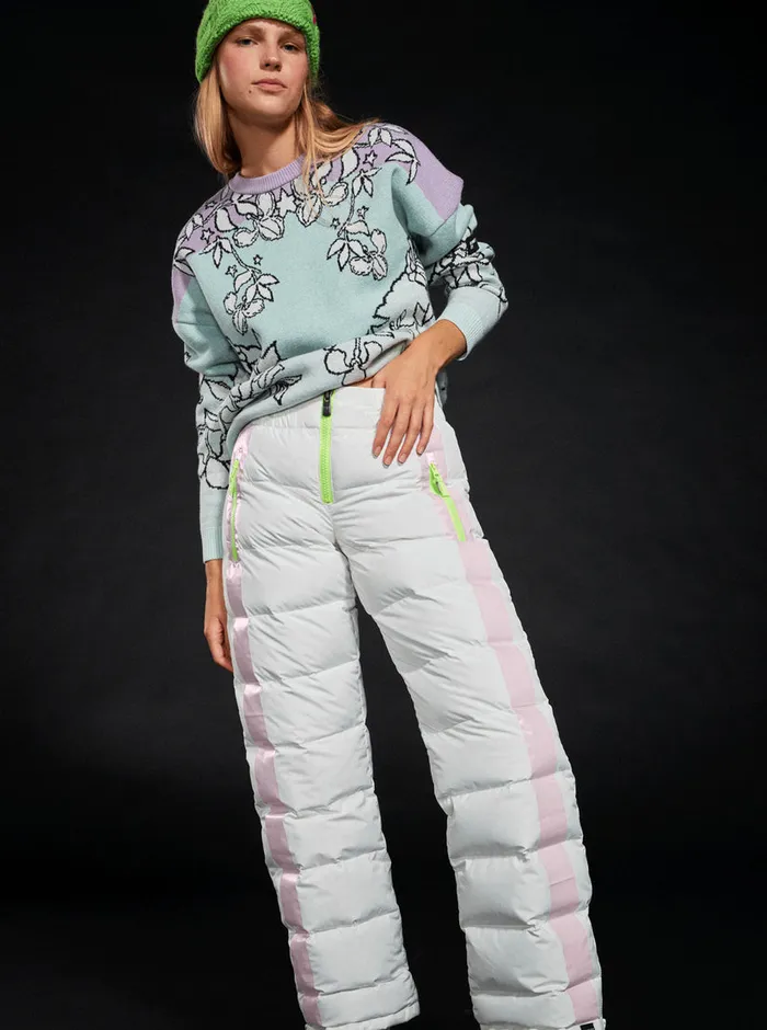 Roxy Sweaters ROWLEY X Technical Sweater Fair Aqua Laurel Floral 8211 Womens