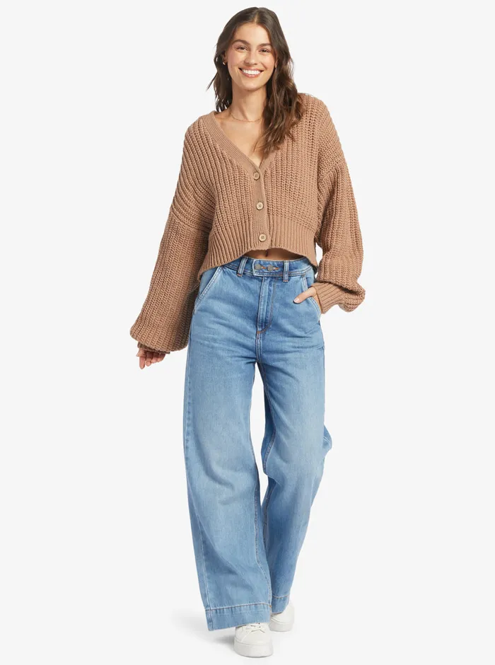 Roxy Sweaters Sundaze Sweater Warm Taupe 8211 Womens