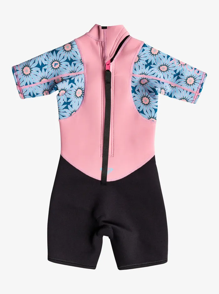 Roxy Swim 27 22mm Prologue Short Sleeve Spring Suit Crystal Teal Sol Flower 8211 Girls