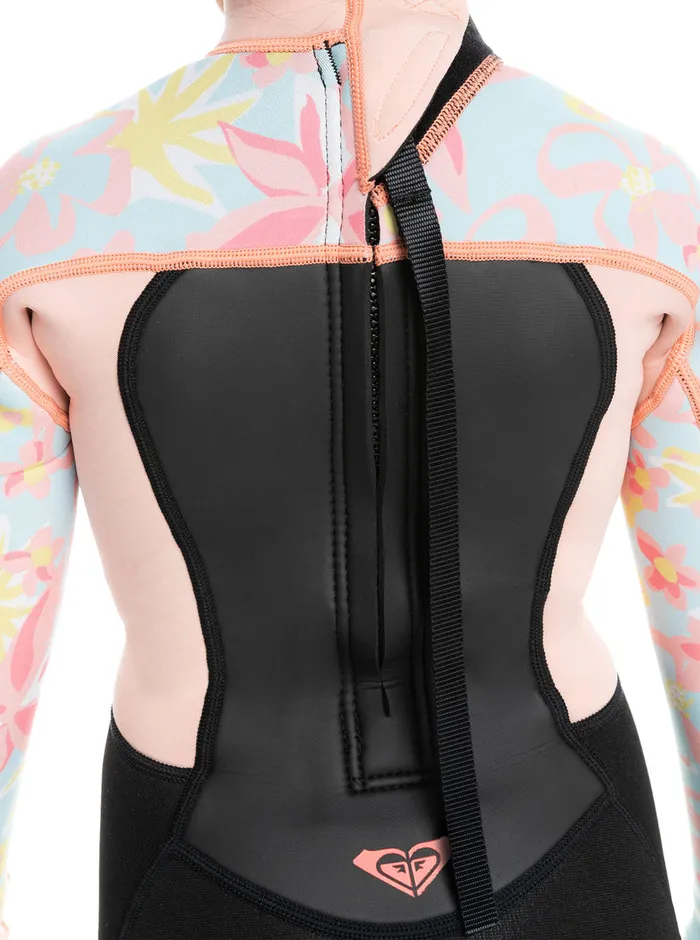 Roxy Swim 27 32mm Prologue Back Zip Wetsuit Tanager Tur Tw Floral Conf 8211 Girls