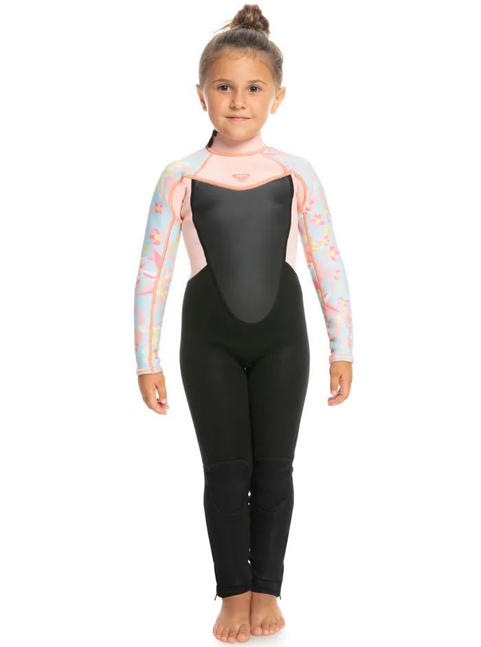 Roxy Swim 27 32mm Prologue Back Zip Wetsuit Tanager Tur Tw Floral Conf 8211 Girls