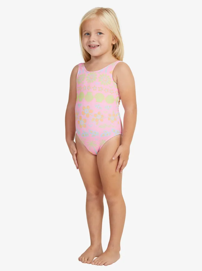 Roxy Swim 27 Beach Day Together OnePiece Swimsuit Sachet Pink Beachy Bebe 8211 Girls