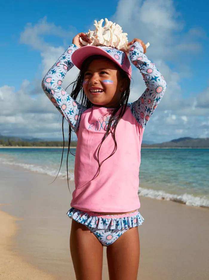 Roxy Swim 27 Bold Florals Long Sleeve Rashguard Set Crystal Teal Sol Flower 8211 Girls Roxy Swim 27 Bold Florals Long Sleeve Rashguard Set Crystal Teal Sol Flower 8211 Girls