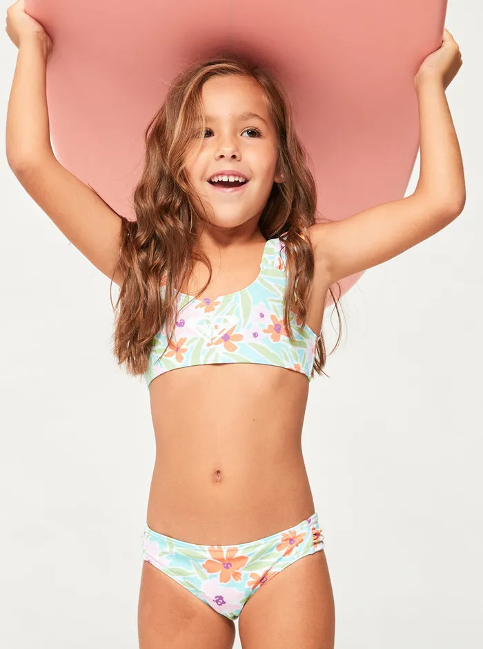 Roxy Swim 27 Hawaiian Spirit Bralette Set Bikini Set Aruba Blue Hawaiian Spirit 8211 Girls