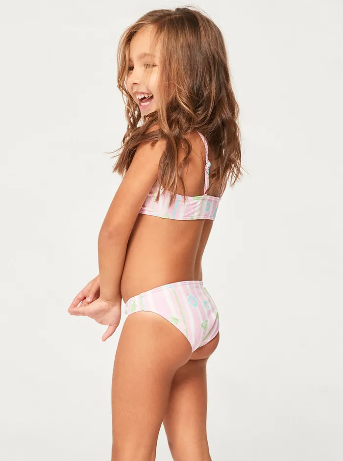 Roxy Swim 27 Pineapple Line Crop Top Set Bikini Set Pirouette Pineapple Line 8211 Girls