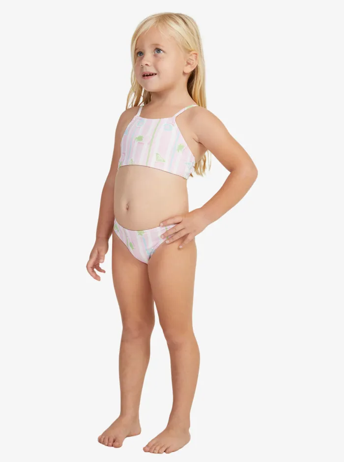Roxy Swim 27 Pineapple Line Crop Top Set Bikini Set Pirouette Pineapple Line 8211 Girls