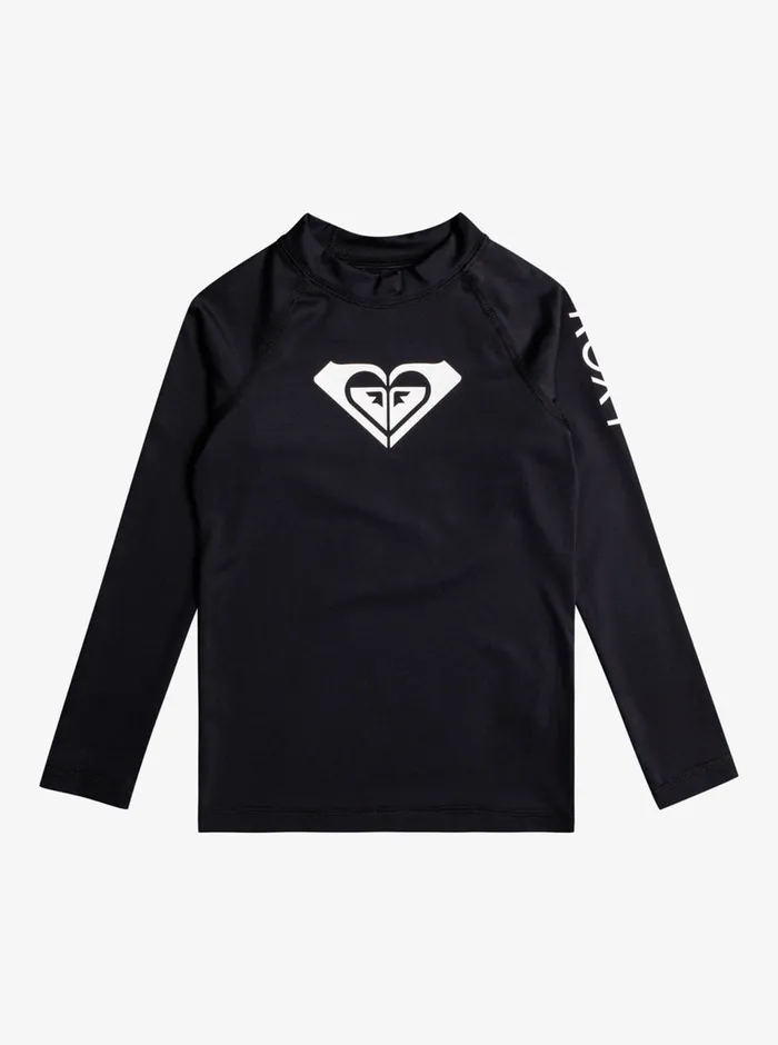 Roxy Swim 27 Whole Hearted Long Sleeve UPF 50 Rashguard Anthracite 8211 Girls