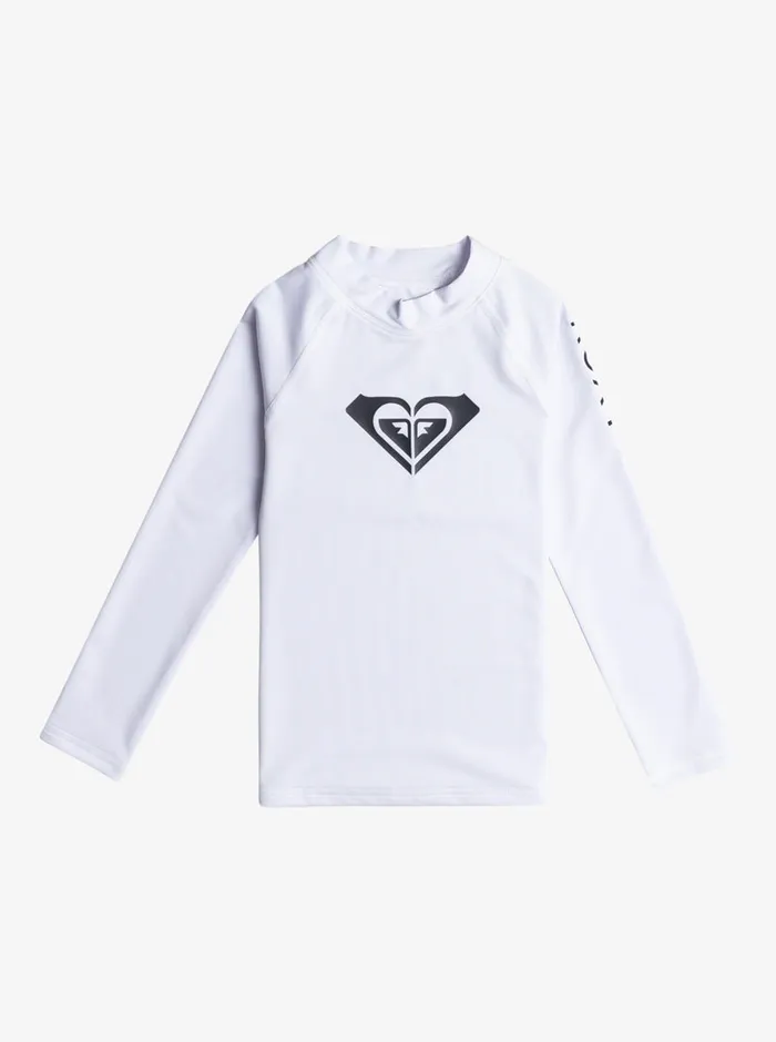 Roxy Swim 27 Whole Hearted Long Sleeve UPF 50 Rashguard Bright White 8211 Girls Roxy Swim 27 Whole Hearted Long Sleeve UPF 50 Rashguard Bright White 8211 Girls