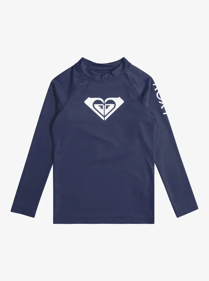 Roxy Swim 27 Whole Hearted Long Sleeve UPF 50 Rashguard Mood Indigo 8211 Girls Roxy Swim 27 Whole Hearted Long Sleeve UPF 50 Rashguard Mood Indigo 8211 Girls