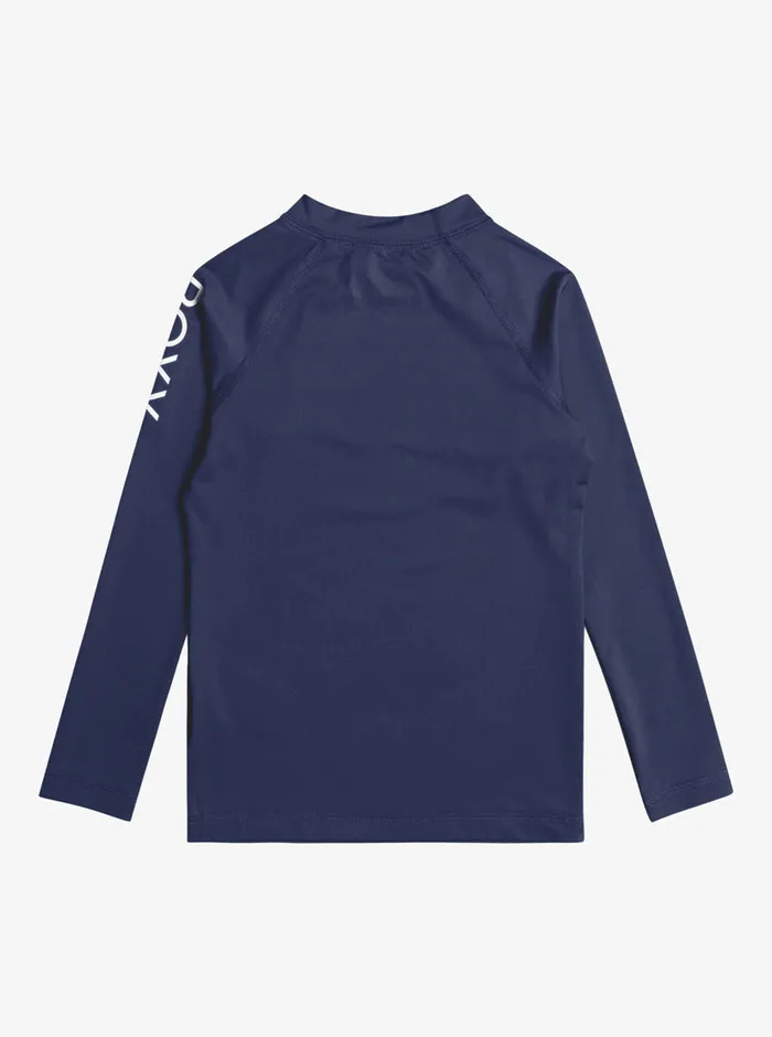 Roxy Swim 27 Whole Hearted Long Sleeve UPF 50 Rashguard Mood Indigo 8211 Girls
