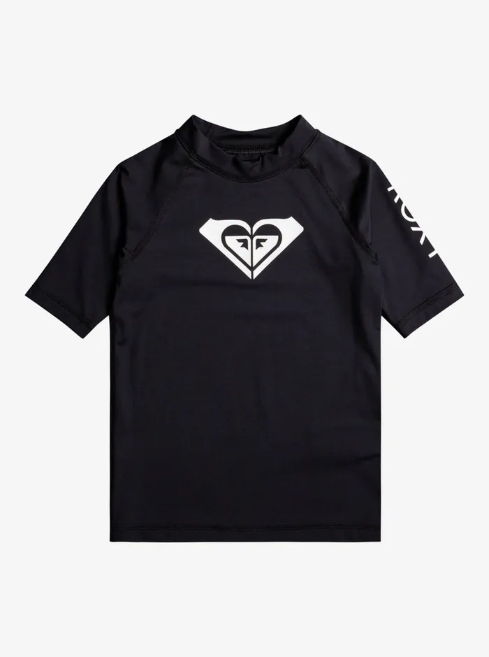 Roxy Swim 27 Whole Hearted UPF 50 Short Sleeve Rashguard Anthracite 8211 Girls Roxy Swim 27 Whole Hearted UPF 50 Short Sleeve Rashguard Anthracite 8211 Girls