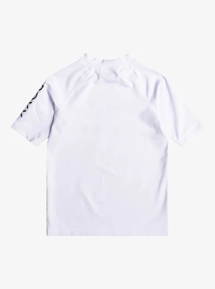 Roxy Swim 27 Whole Hearted UPF 50 Short Sleeve Rashguard Bright White 8211 Girls