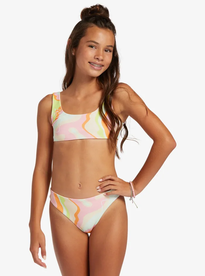 Roxy Swim 416 Hibiscus Reversible Two Piece Bikini Set Ambroisia Hibiscus Hype 8211 Girls