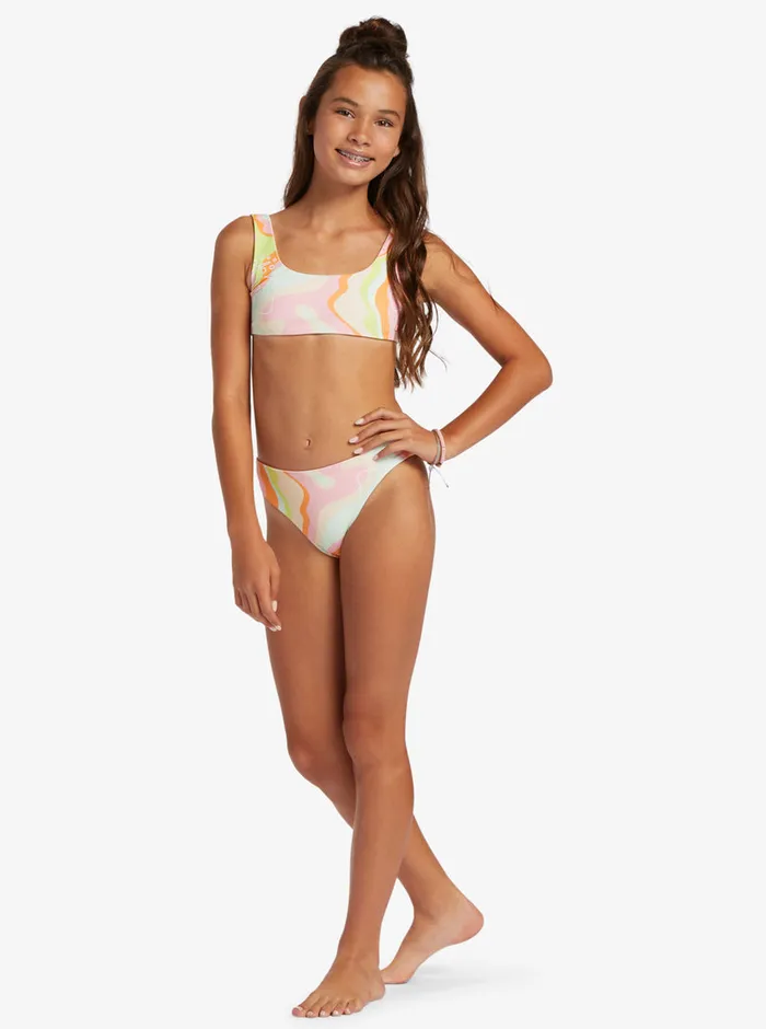 Roxy Swim 416 Hibiscus Reversible Two Piece Bikini Set Ambroisia Hibiscus Hype 8211 Girls
