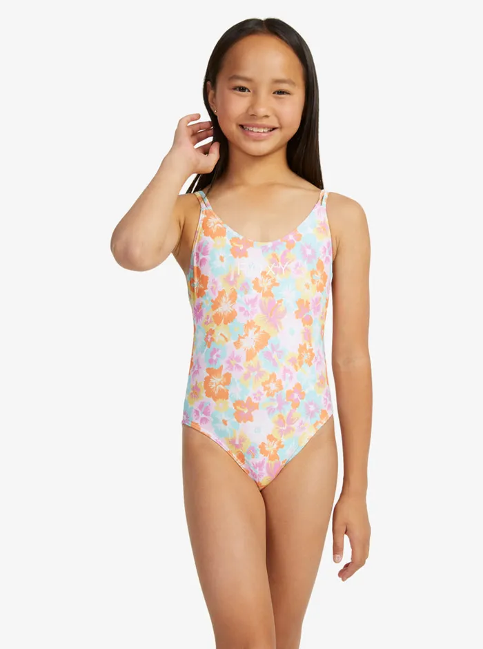 Roxy Swim 716 Floraya OnePiece Swimsuit Autumn Sunset Floraya 8211 Girls