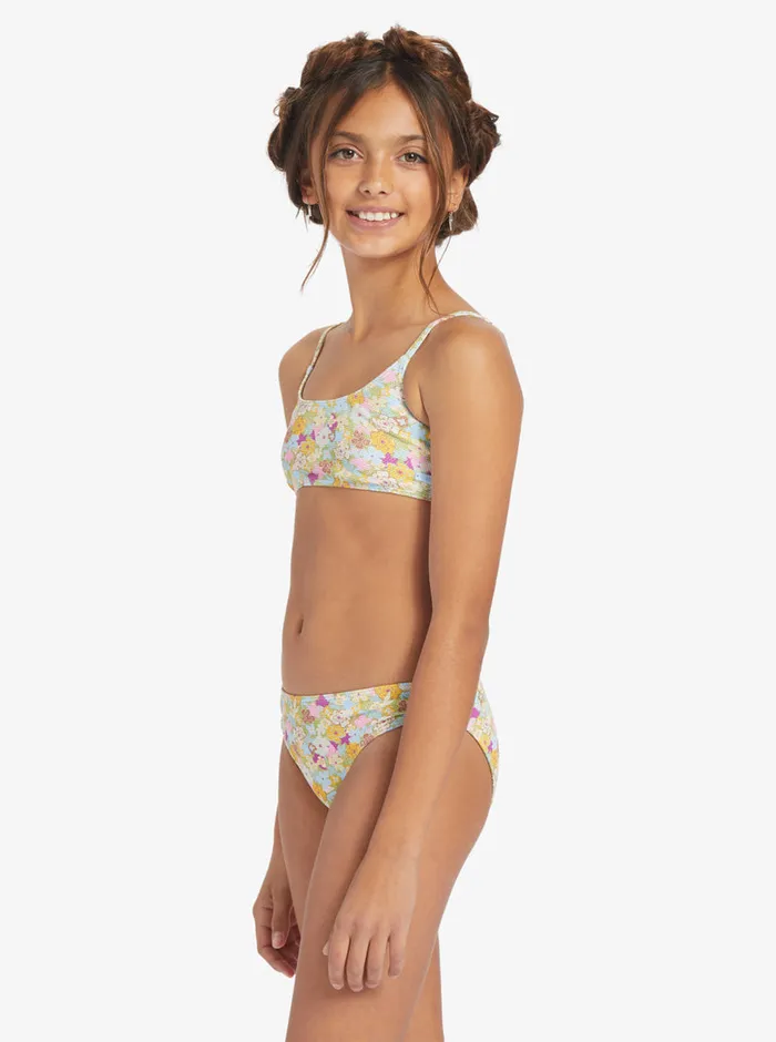 Roxy Swim 716 Nostalgic Seaside Two Piece Bralette Bikini Set Fern Memories 8211 Girls
