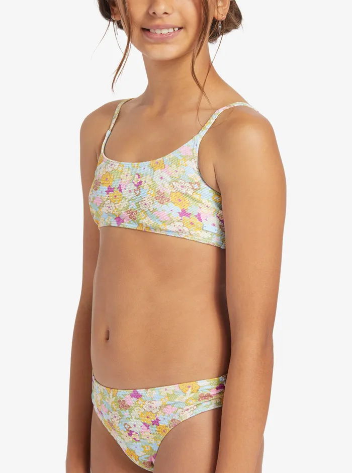 Roxy Swim 716 Nostalgic Seaside Two Piece Bralette Bikini Set Fern Memories 8211 Girls
