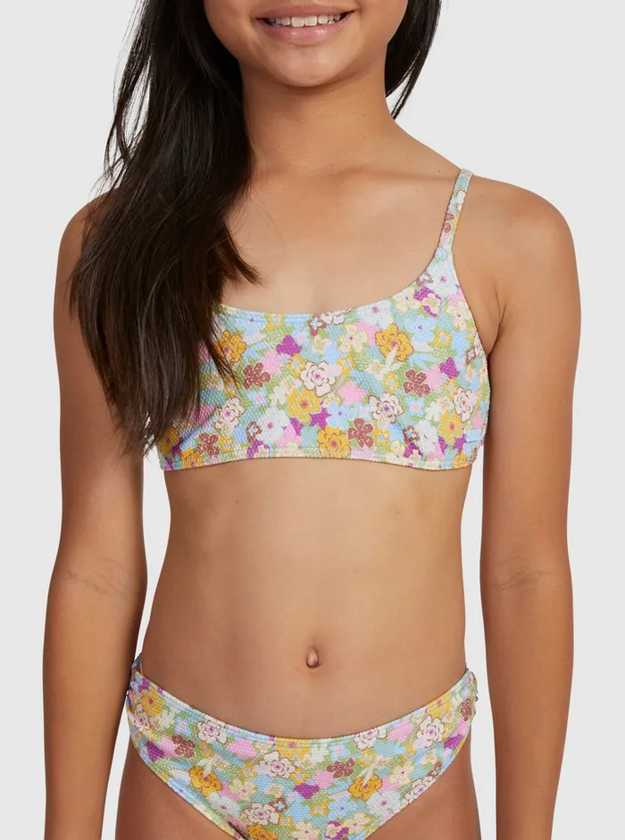 Roxy Swim 716 Nostalgic Seaside Two Piece Bralette Bikini Set Fern Memories 8211 Girls