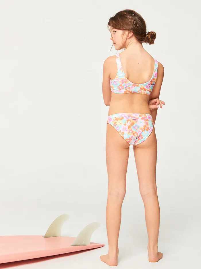 Roxy Swim 716 Reversible Floraya Crop Top Set Bikini Set Autumn Sunset Floraya 8211 Girls