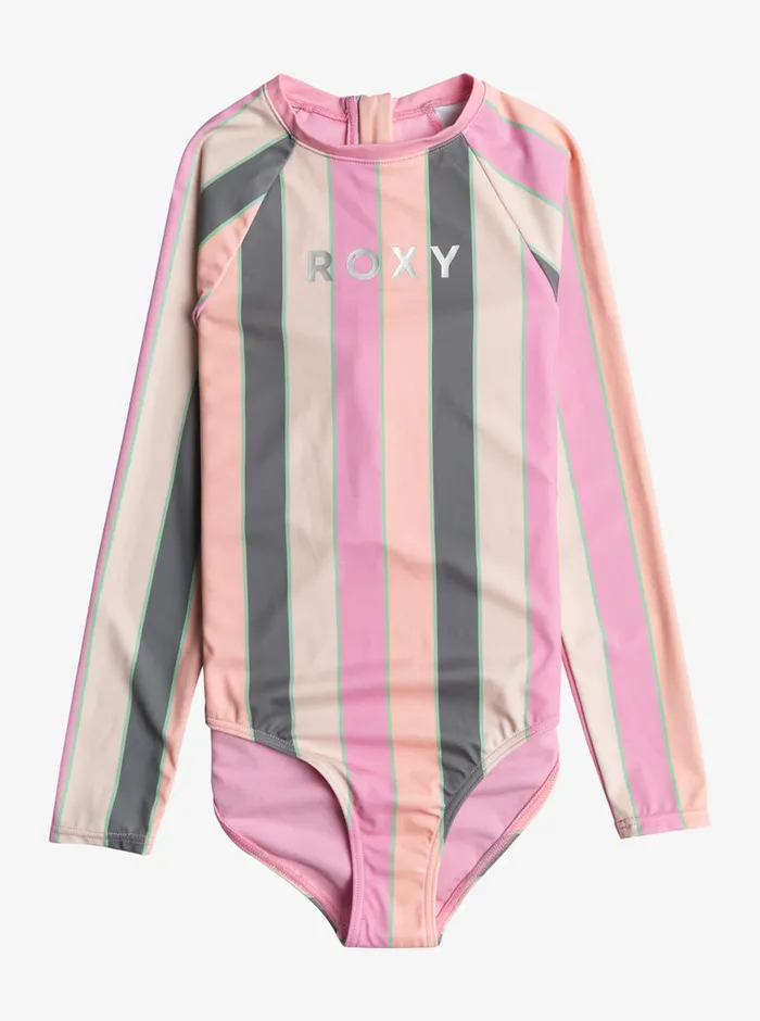 Roxy Swim 716 Very Vista OnePiece Rashguard Agave Green Very Vista Stripe 8211 Girls Roxy Swim 716 Very Vista OnePiece Rashguard Agave Green Very Vista Stripe 8211 Girls