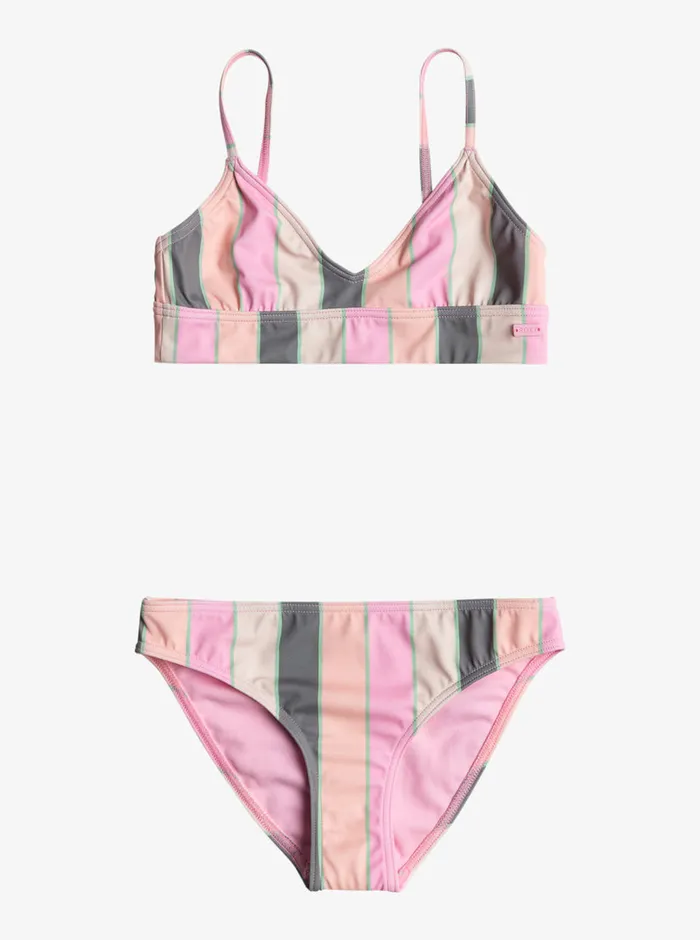 Roxy Swim 716 Very Vista Tank Top Set Bikini Set Agave Green Very Vista Stripe 8211 Girls Roxy Swim 716 Very Vista Tank Top Set Bikini Set Agave Green Very Vista Stripe 8211 Girls