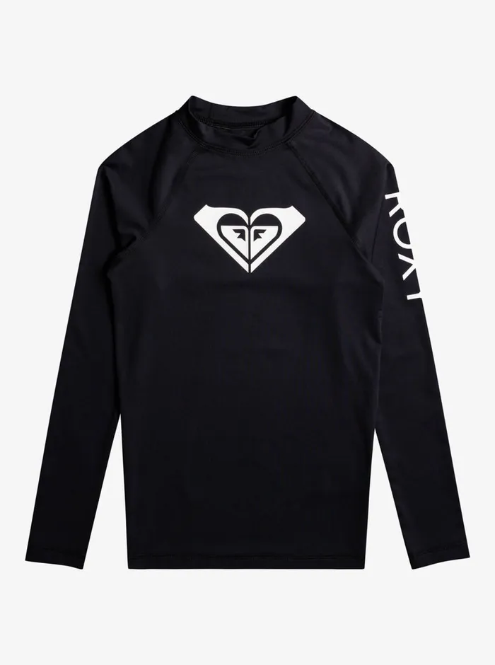 Roxy Swim 716 Whole Hearted Long Sleeve UPF 50 Rashguard Anthracite 8211 Girls Roxy Swim 716 Whole Hearted Long Sleeve UPF 50 Rashguard Anthracite 8211 Girls