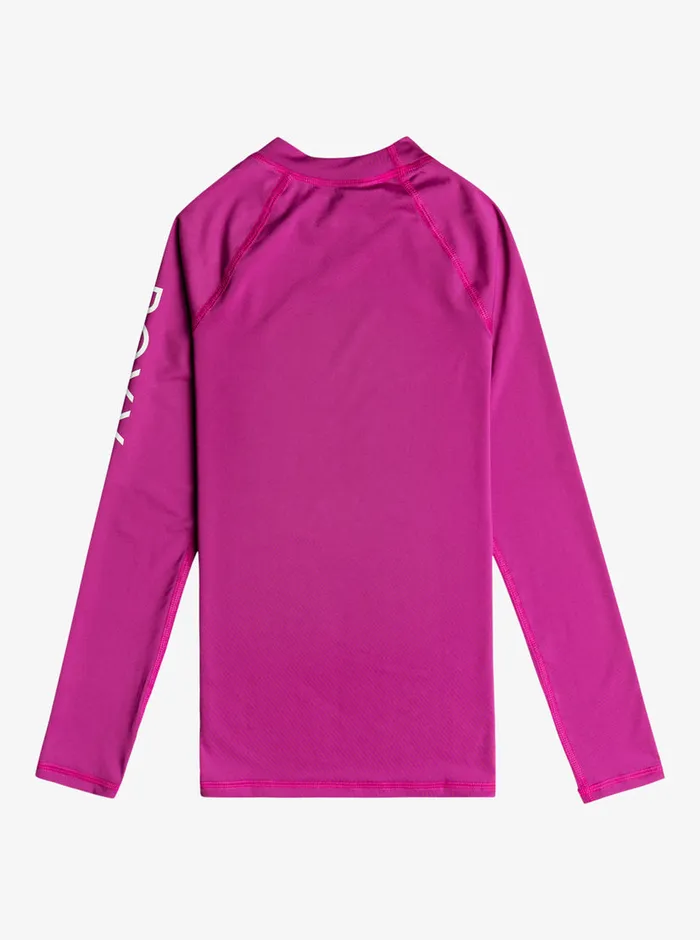 Roxy Swim 716 Whole Hearted Long Sleeve UPF 50 Rashguard Vivid Viola 8211 Girls