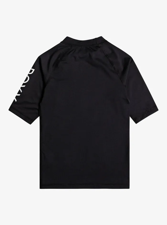 Roxy Swim 716 Wholehearted UPF 50 Short Sleeve Rashguard Anthracite 8211 Girls