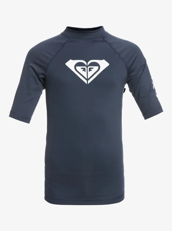 Roxy Swim 716 Wholehearted UPF 50 Short Sleeve Rashguard Mood Indigo 8211 Girls Roxy Swim 716 Wholehearted UPF 50 Short Sleeve Rashguard Mood Indigo 8211 Girls