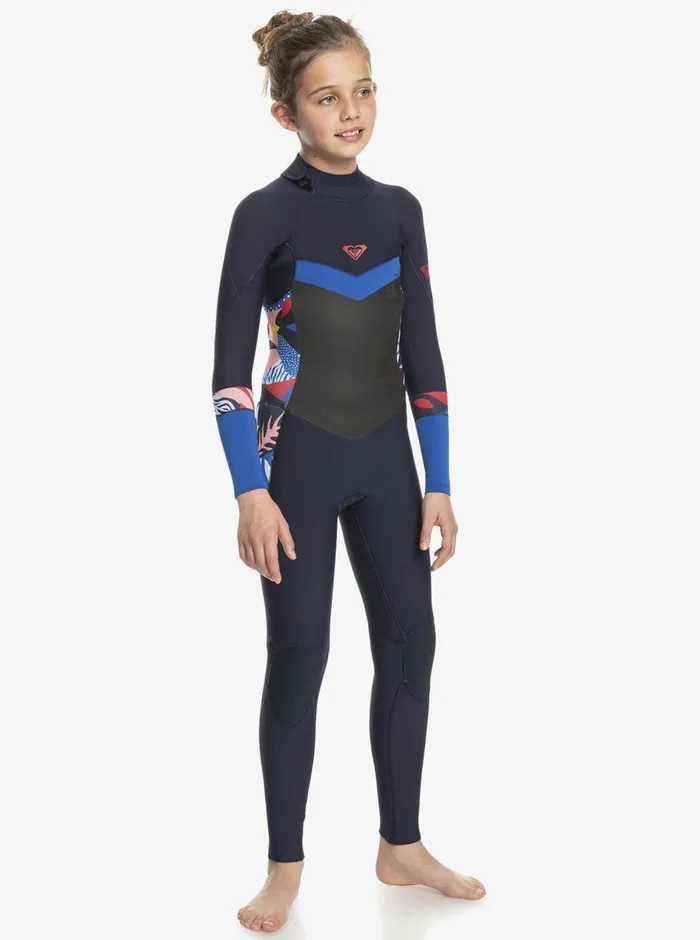 Roxy Swim 816 32mm Syncro GBS Long Sleeve Fullsuit Navy Nightsyacht Blue 8211 Girls