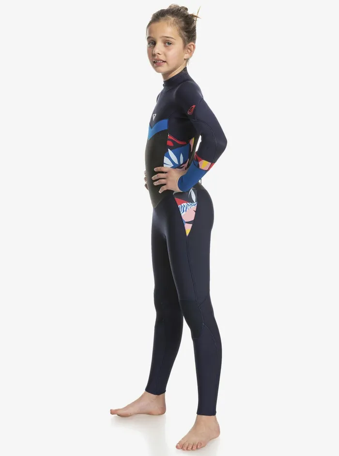 Roxy Swim 816 32mm Syncro GBS Long Sleeve Fullsuit Navy Nightsyacht Blue 8211 Girls