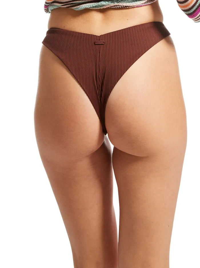 Roxy Swimsuits Love Cheeky Bikini Bottoms Bitter Chocolate 8211 Womens