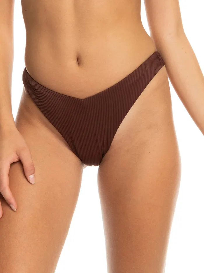 Roxy Swimsuits Love Cheeky Bikini Bottoms Bitter Chocolate 8211 Womens