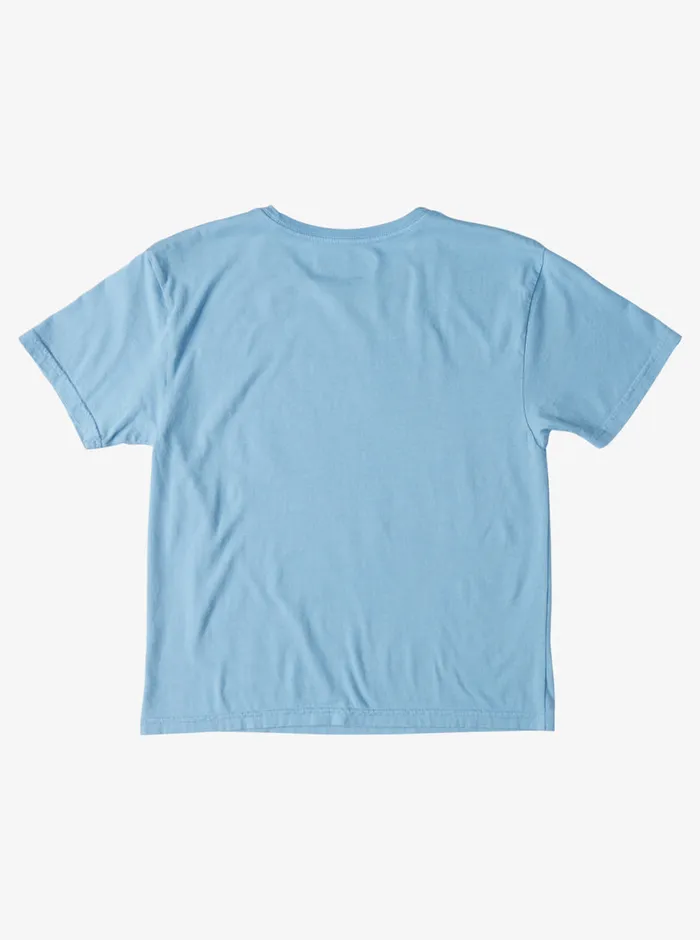 Roxy Tees and Tanks 416 Beachy Daze Oversized Boyfriend TShirt Bel Air Blue 8211 Girls