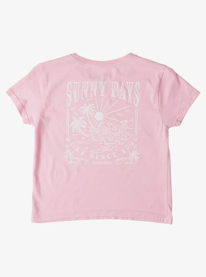 Roxy Tees and Tanks 416 Sunny Days Boyfriend TShirt Prism Pink 8211 Girls