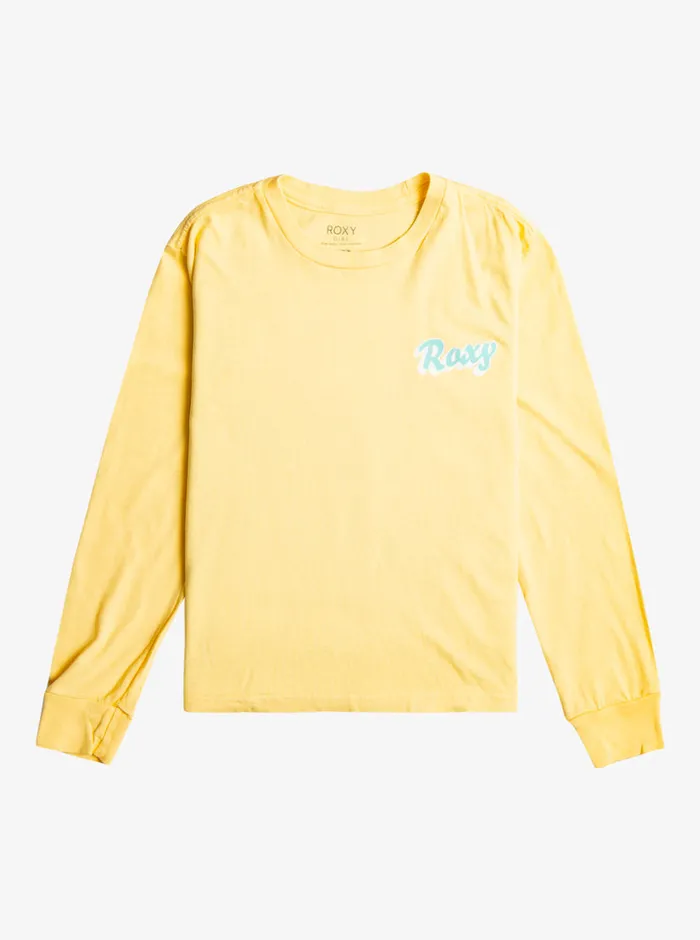 Roxy Tees and Tanks 416 Sunny Side Long Sleeve TShirt Banana Cream 8211 Girls