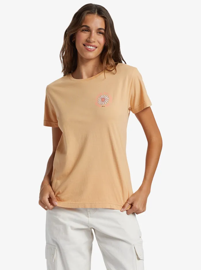 Roxy Tees and Tanks Feel Free Boyfriend TShirt Porcini 8211 Womens