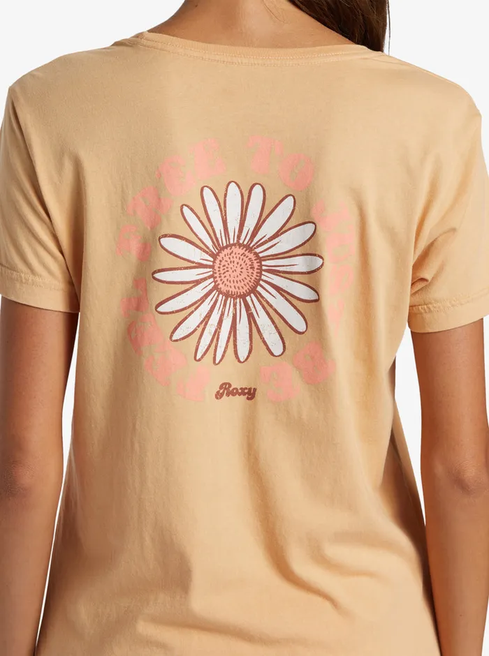 Roxy Tees and Tanks Feel Free Boyfriend TShirt Porcini 8211 Womens