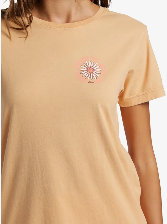 Roxy Tees and Tanks Feel Free Boyfriend TShirt Porcini 8211 Womens
