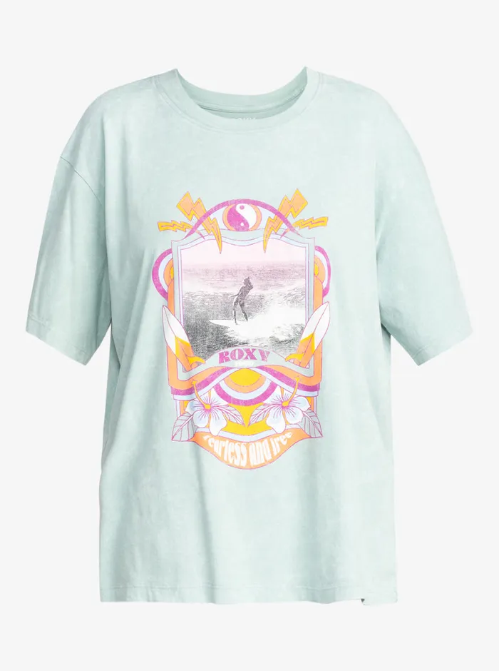 Roxy Tees and Tanks Girl Need Love A Oversized TShirt Blue Surf 8211 Womens